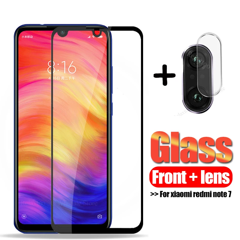 

2-in-1 Camera Glass Redmi Note 7 Tempered Glass Screen Protector For Xiaomi Redmi Note 7 Glass redmi note7 screen protector Film