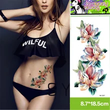 Professional Tattoo Kit Body Art Temporary Tattoos Women Sexy Colorful Flower Tattoo Arm Sleeves Sticker Women Pirate Tattoos
