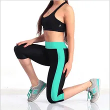 Hot sale!The secret of fashion women’s health The elastic stretching quick-drying fitness multicolor tight 7 minutes of pants