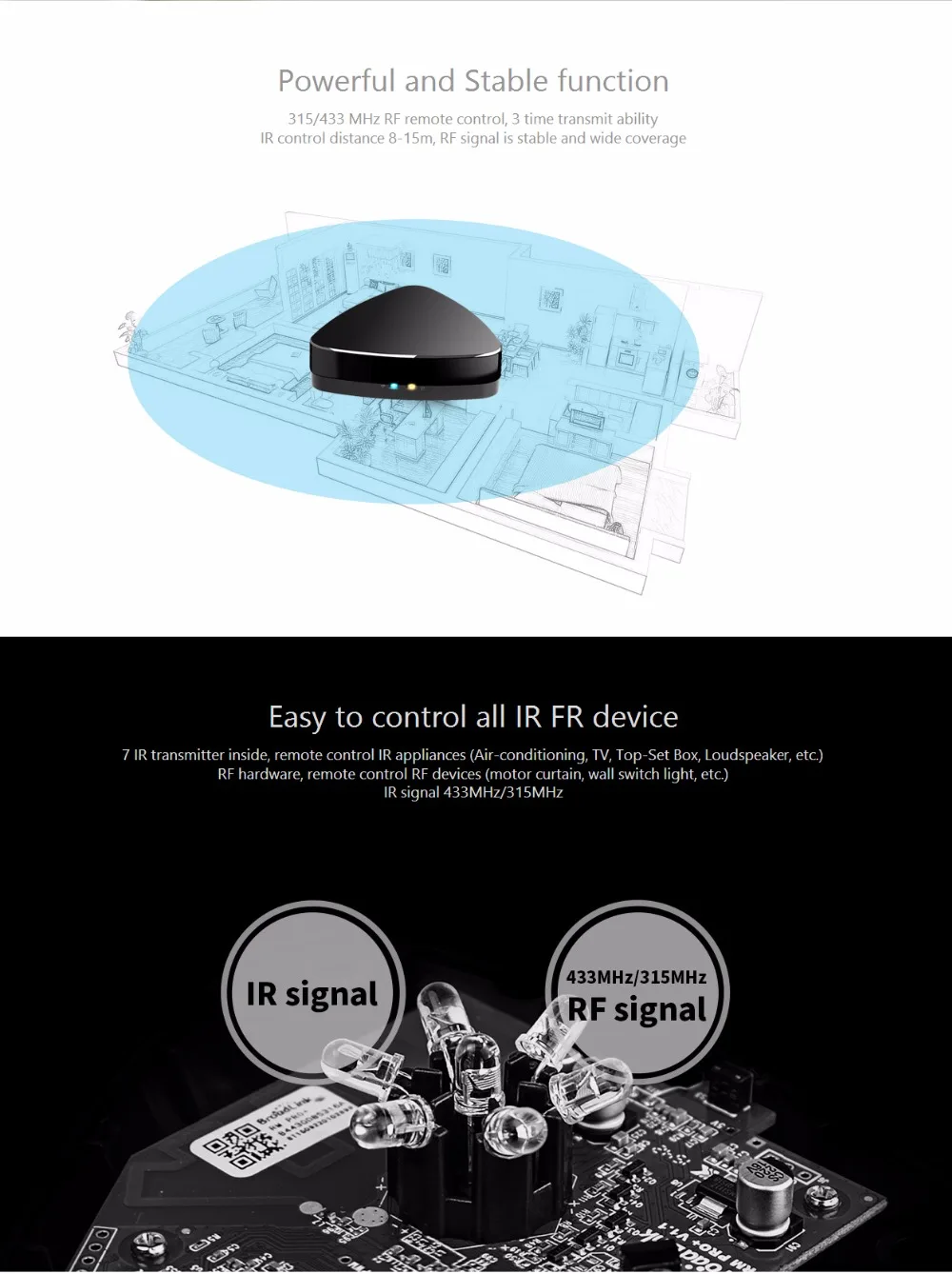 Broadlink RM R1 RM03 WiFi универсальный пульт дистанционного управления Управление RF+ IR 433/315 Hmz для РФ проектор светильник переключатель ИК ТВ Декодер каналов кабельного телевидения