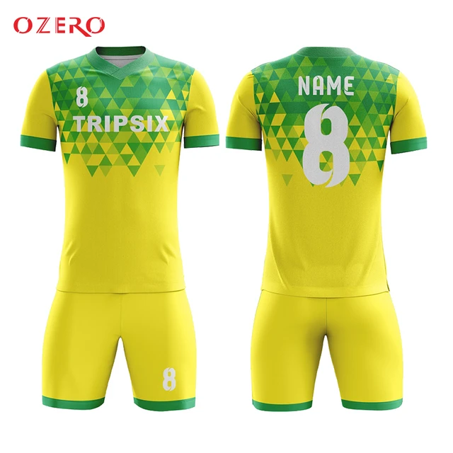 Custom Team Soccer Jersey - Green & Yellow