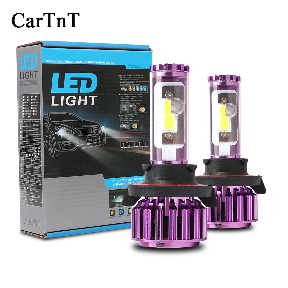 

CarTnT 2Pcs Car Headlights H7 LED Bulb H4 Led H3 H8 H9 H11 HB3 9005 LED Automobile Bulb 12000LM 60W Led Light Car 3000K 6000K B2