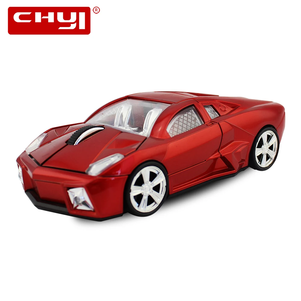 CHYI Racing Car Shaped Mouse Wireless USB Optical Mause 1600DPI Mini 3D Computer Gaming Mice Gamer For PC Laptop Gift Notebook