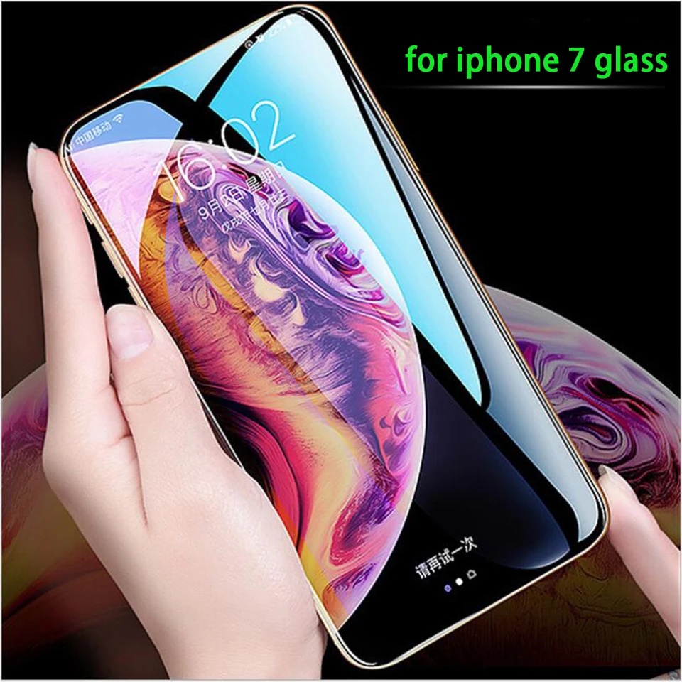 Закаленное защитное стекло 10D для iphone 7 6 6s 8 Plus X XS MAX XR|Защитные стёкла и плёнки| |