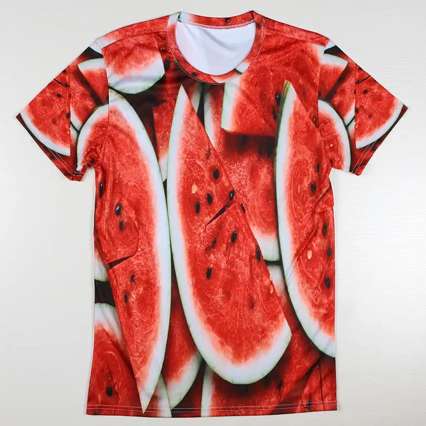 New Harajuku T shirt Men Watermelon T Shirts Summer Funny Tees Short ...