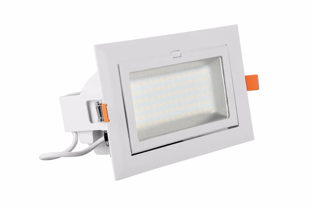 

DHL Free shipping 2pcs/lot 50W indoor LED Flood light high quality 50w Rectangular led downlight rotate angle AC110-260V
