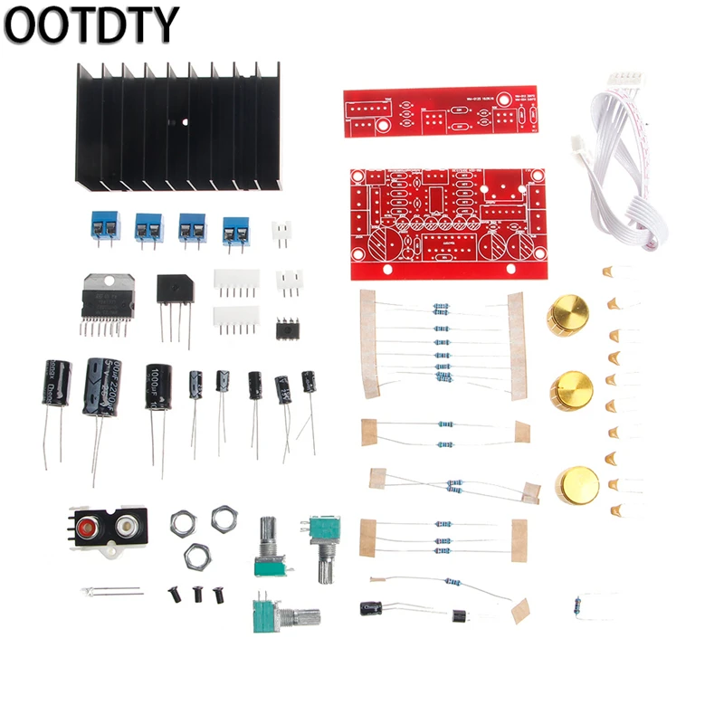 OOTDTY TDA7377 усилитель мощности 2 1 DIY комплект 3 канальный Звук Аудио AMP плата 12 18 в