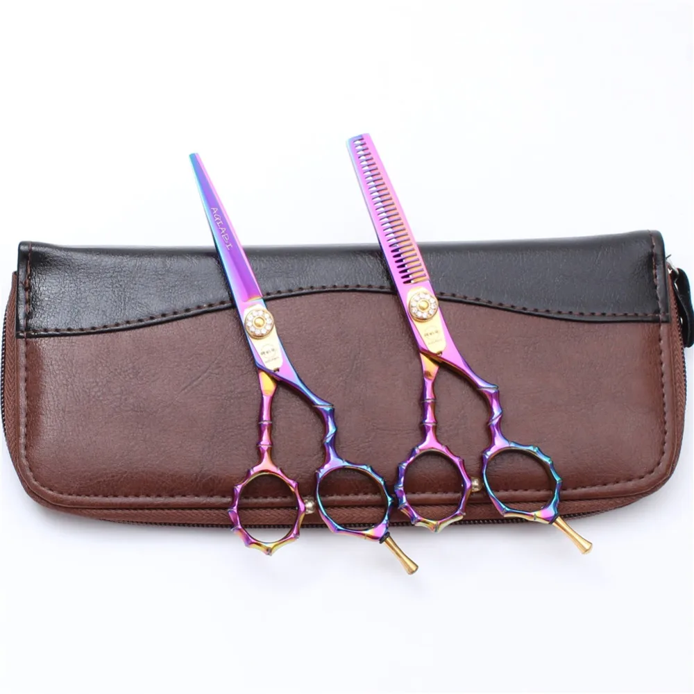 Ножницы парикмахерские A9010 5,5"AQIABI 440C Многоцветный ножницы для стрижки волос ножницы филировочные ножницы для парикмахера