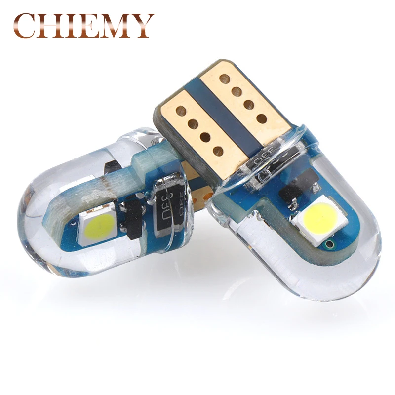 

2X T10 W5W LED Bulb 2 SMD 3030 LED 6000K White 194 168 Super Bright wedge Lights Turn Side bulbs Lamps Interior Lights 12V