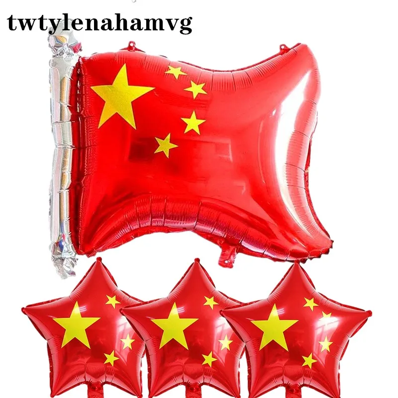 

Grand Event theme decoration tool birthday Party Anniversary CHINA National Flag red heart balloon Olympic Games Country mark