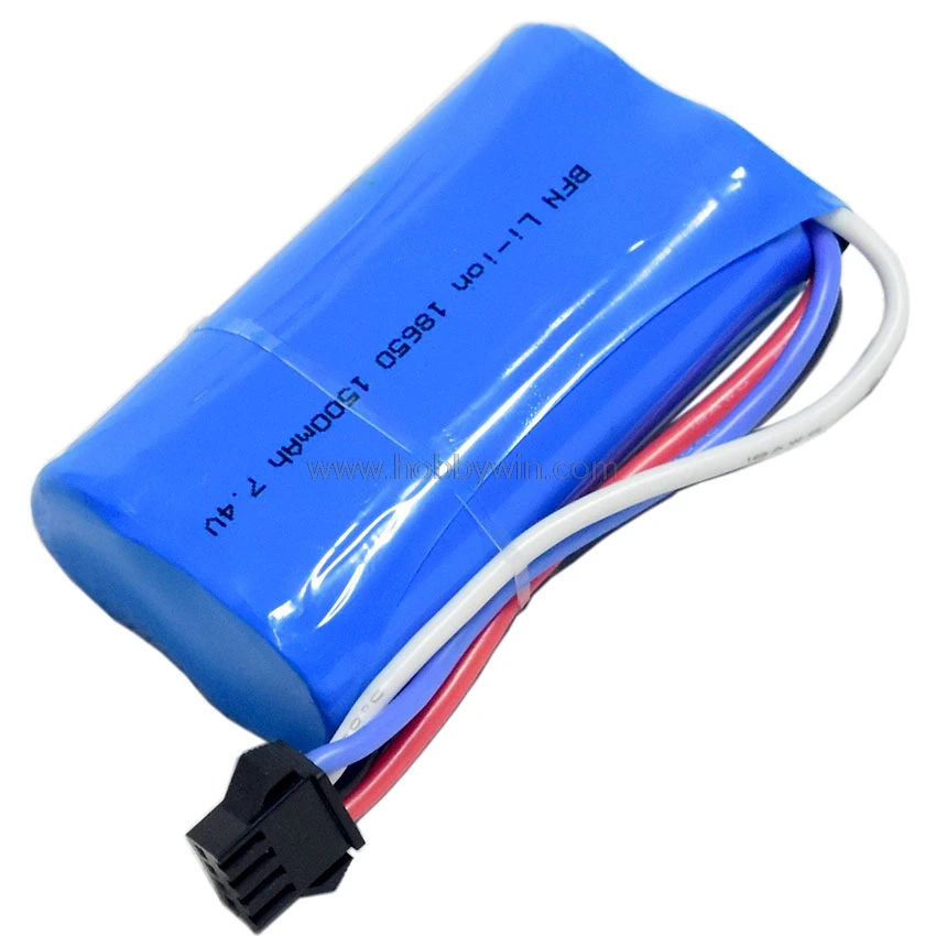 

7.4V 2S 1500mAh 15C Li-Ion Battery SM4P plug for HuanQi 961, 962 & UdiR/C UDI902, UDI002 RC speedboat