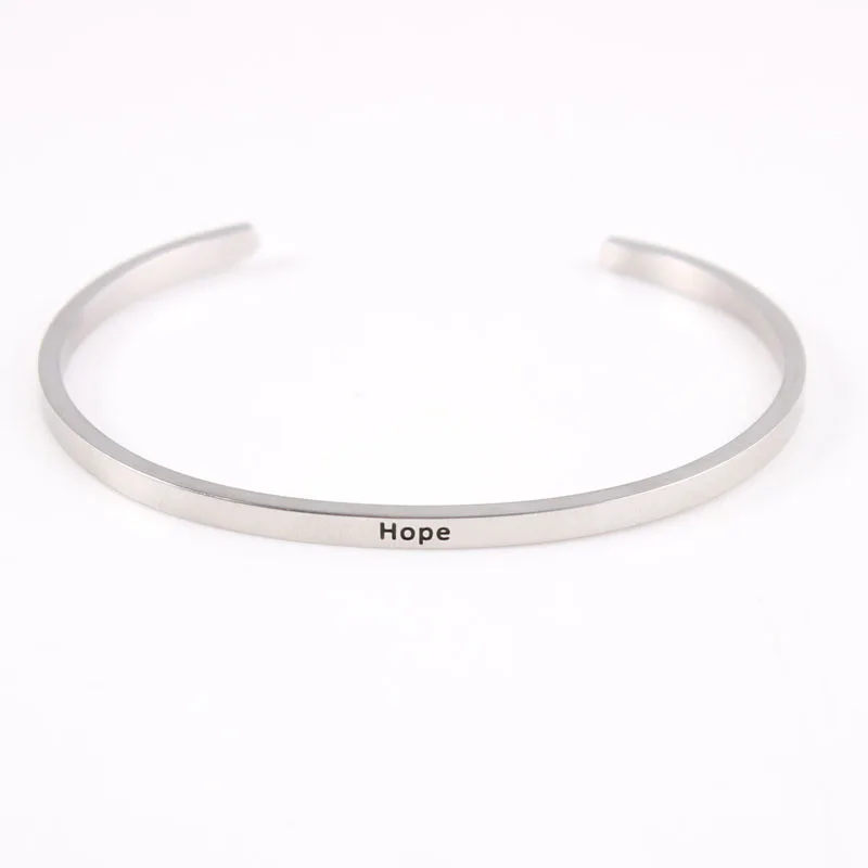 Браслет из нержавеющей стали с гравировкой серебро 2017 пробы|bracelet bangle for women|bangles
