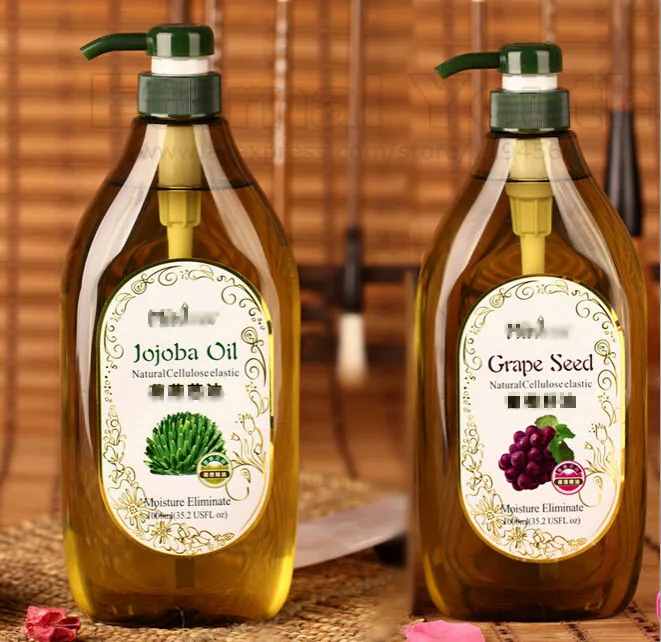 Semente de Uva Compostos para Equipamento de Salão de Beleza Jojoba Óleo Amêndoa Trigo Doce Germe Rosa Quadris Gengibre Azeitona Massagem Óleos 750ml