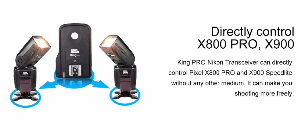 Для цифровых зеркальных камер Nikon D7100 7000 D5100 D5000 D3200 D3100 D600 D90 приемопередатчик Pixel King Pro 2,4G ttl беспроводной триггер для вспышки
