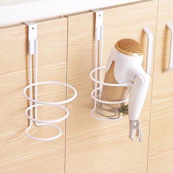 

Practical hair dryer holder cupboard cabinet over door hook hanger storage rack organizer bathroom accessories