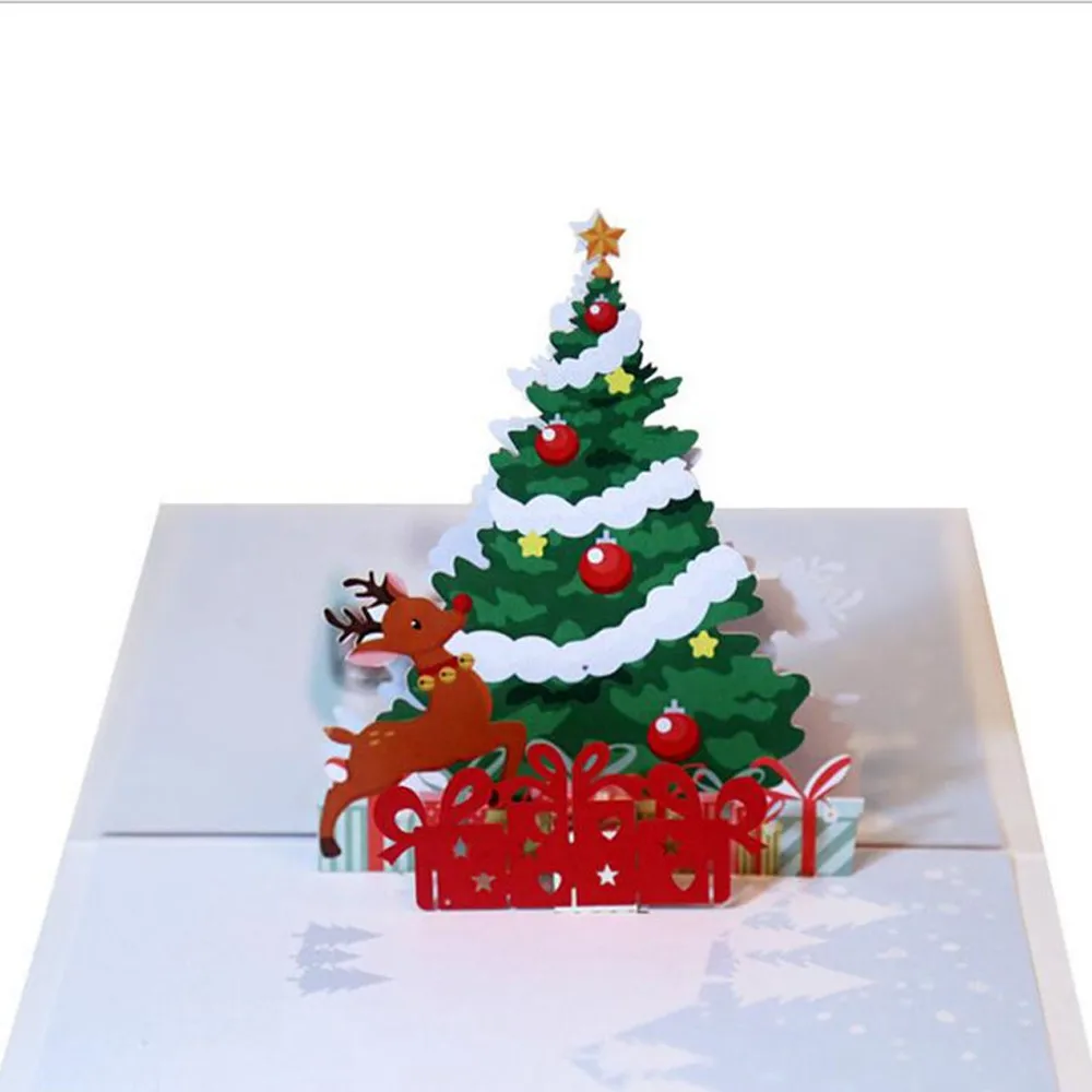 Рождественская 3D популярная открытка Convite De Casamento рождественское поздравление детский подарок праздник счастливый год поздравительные открытки