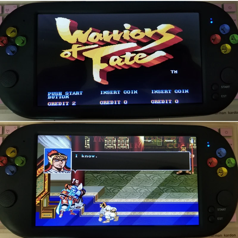 Consola de juegos portátil de 7 pulgadas de mano con mini juegos retro gratuitos de 1500 para video