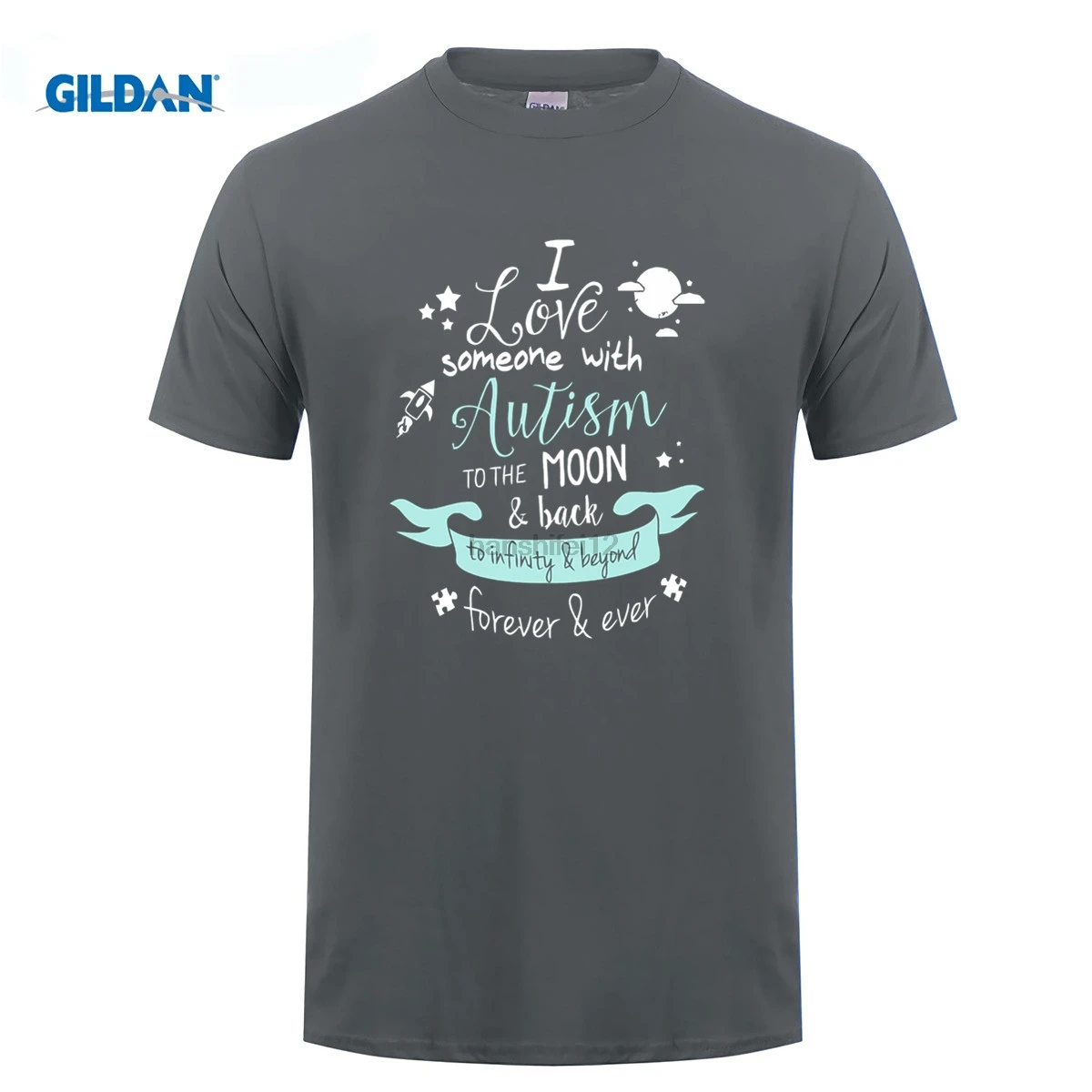 Футболки GILDAN Autism с лентой | Мужская одежда