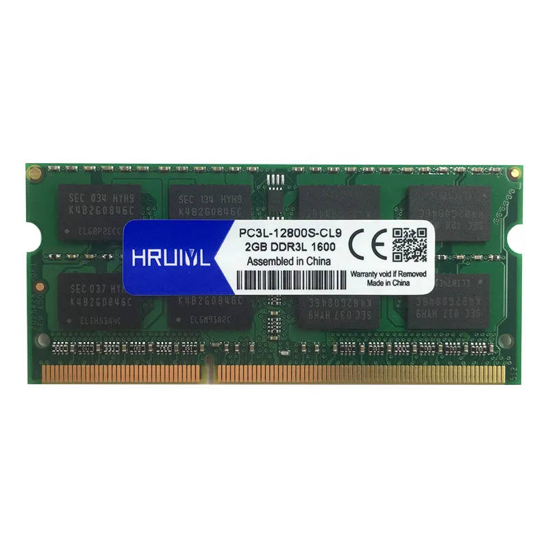 HRUIYL PC3L-12800S 1600 МГц Память DDR3L 8 ГБ 4 ГБ 2 ГБ 1600 МГц для ноутбука sodimm Ram PC3L 12800 1,35 V notebook sdram Memoria