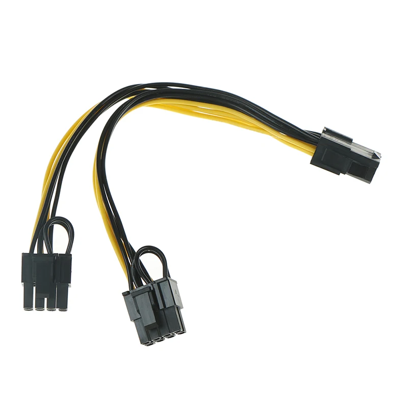 1 шт. 8Pin(6Pin + 2Pin) разветвитель кабеля разъем питания 30 см кабель GPU PCI-E 8Pin к двойному