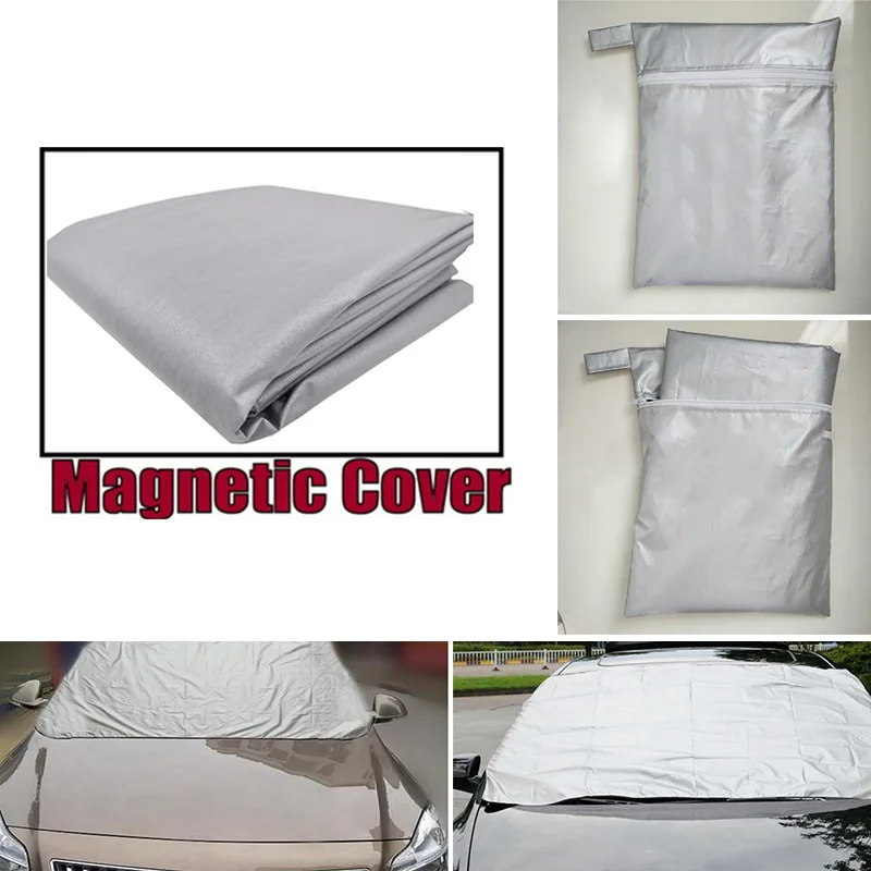 VicTsing Universal Winter Magnetic Car Cover Windshield Cover Front Window Shade Shield Snow Ice Frost Protector Summer Car Mats (7)