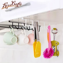 Kitchen Storage Rack Cupboard Hanging Coffee Cup Organizer Closet Clothes Shelf Hanger Wardrobe Glass Mug Holder with 6 Hooks Kitchen Storage Rack Cupboard Hanging Coffee Cup Organizer Closet Clothes Shelf Hanger Wardrobe Glass Mug Holder with 6 Hooks