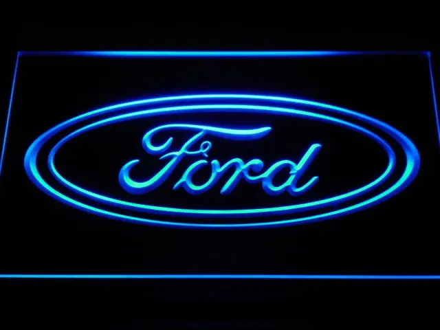 D007 Ford Автомобильный светодиодный неоновый знак с выключателем вкл/выкл 7 цветов