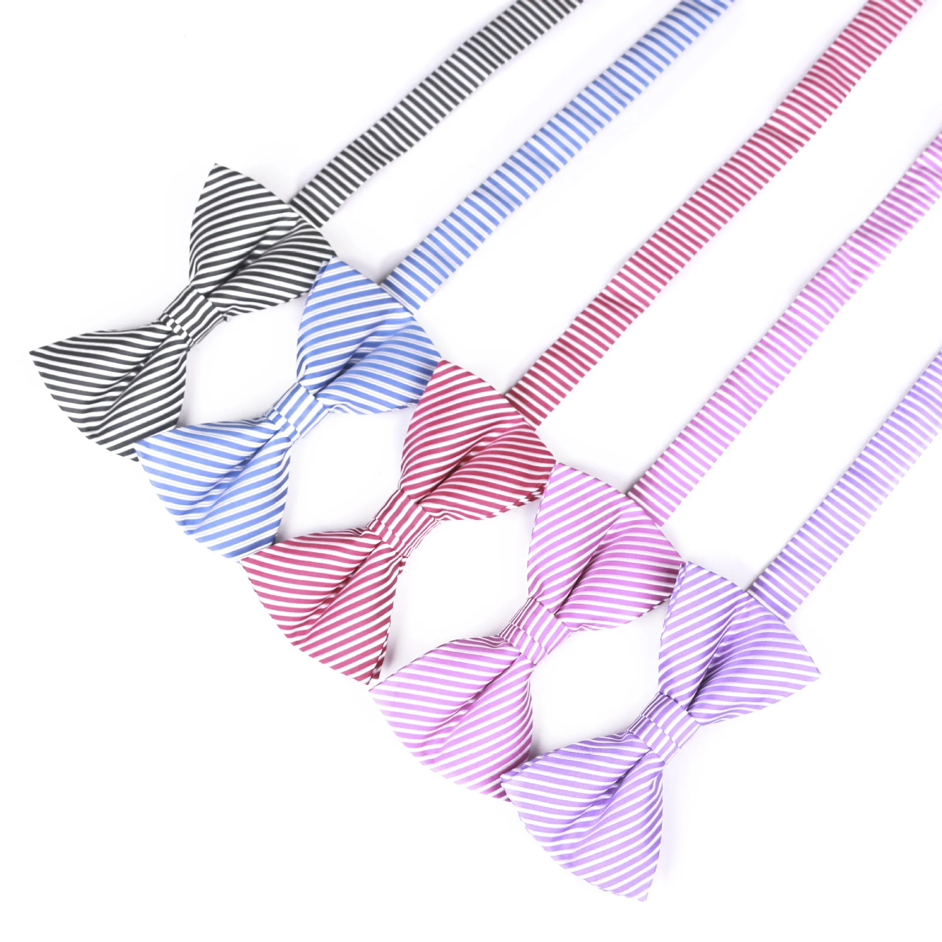 Мужской полиэстер шелк полосатый галстук-бабочка цвет саржа небольшой свежий галстук-бабочка дешевые оптовые продажи, галстук-бабочка