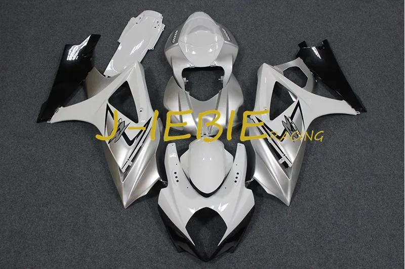 

Silver black white Injection Fairing Body Work Frame Kit for SUZUKI GSXR 1000 GSXR1000 K7 2007 2008