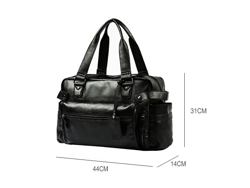 Уличные мужские спортивные сумки, сумка для фитнеса, мягкая PU Bromn черная сумка, стиль, популярная кожаная сумка через плечо, большая Вместительная дорожная сумка