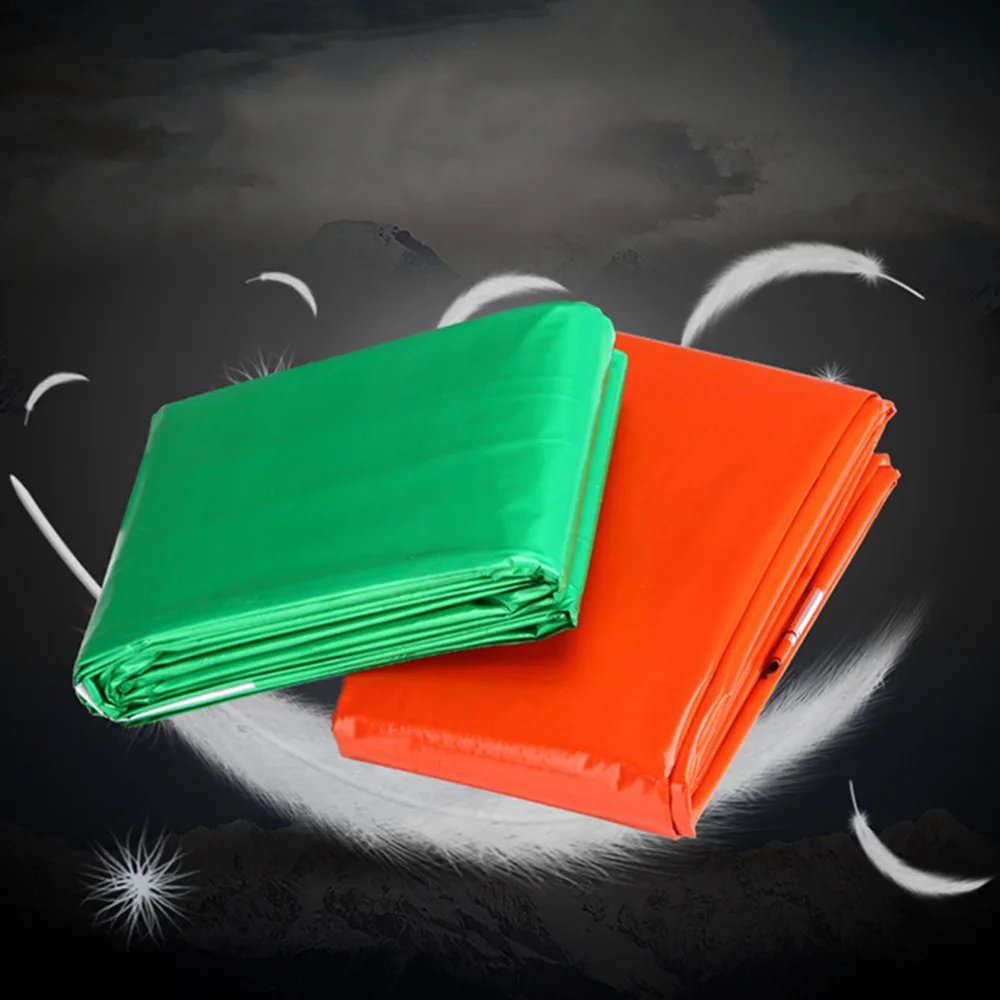 

New Reusable Emergency Blanket First Aid Survival Rescue Curtain Outdoor Life-saving Blanket Sleeping Bag Green 210*130 CM