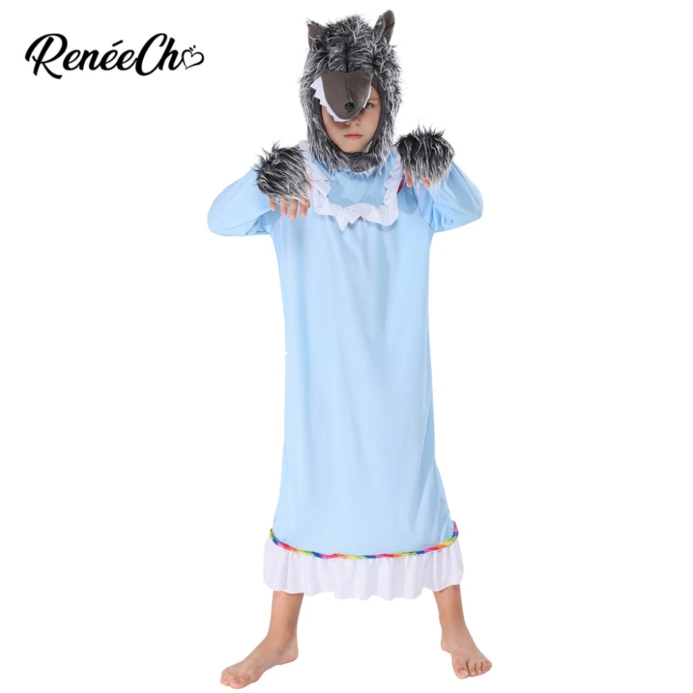 Disfraz de Halloween para niños, traje de lobo para niñas, vestido azul de  lujo, cosplay de pesadilla antes de Navidad| | - AliExpress