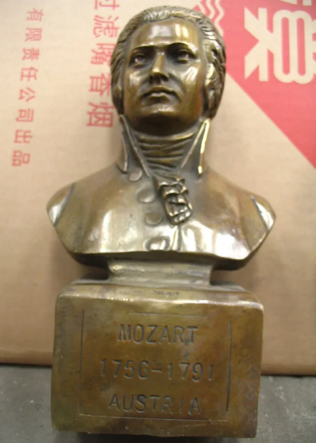 

Famous music artists composer Mozart bronze statue