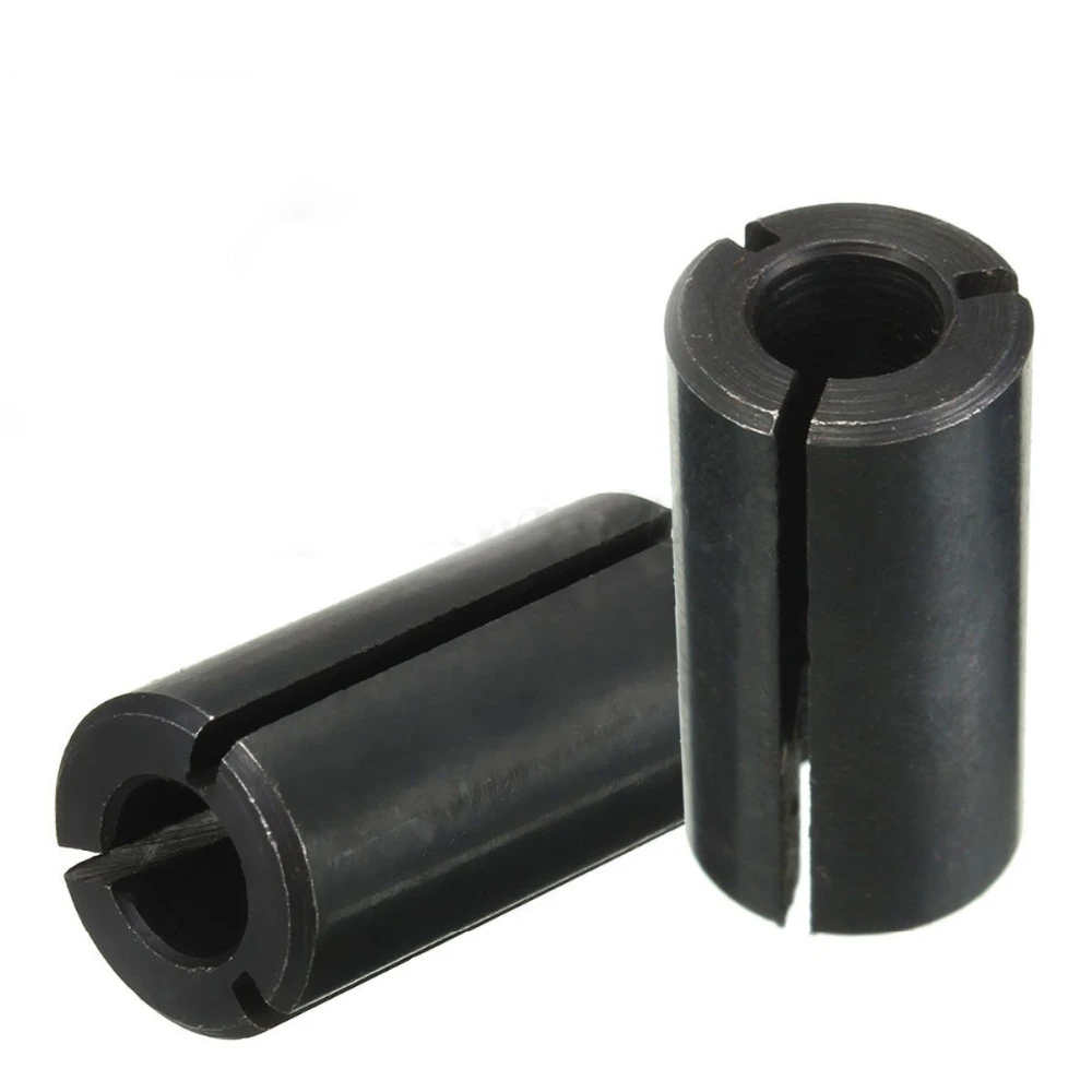 horizontal boring machine wood 1PC 1/2" to 1/4" Router Collet Reduction Sleeve Tool Bit - A3 Carbon Steel Black garage woodworking bench