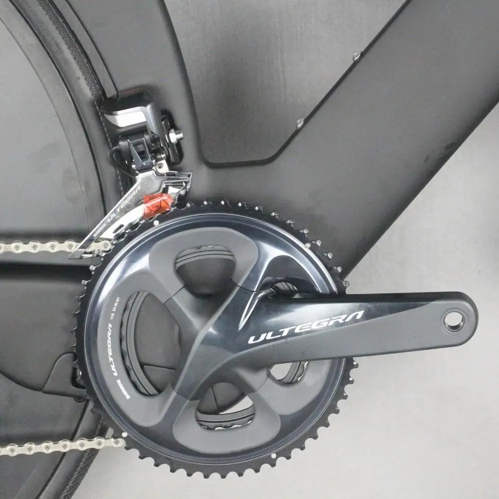 700C Complete Bike TT Bicycle Time Trial Triathlon Carbon Fiber Carbon black color Painting Frame with DI2 R8060 groupset