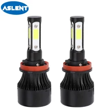 ASLENT H7 Turbo led 2x H4 H11 HB3 9005 HB4 9006 9004 9007 9012 светодиодные лампы для автомобилей головной светильник авто светильник 4 люмен 100W 12000LM 6500K