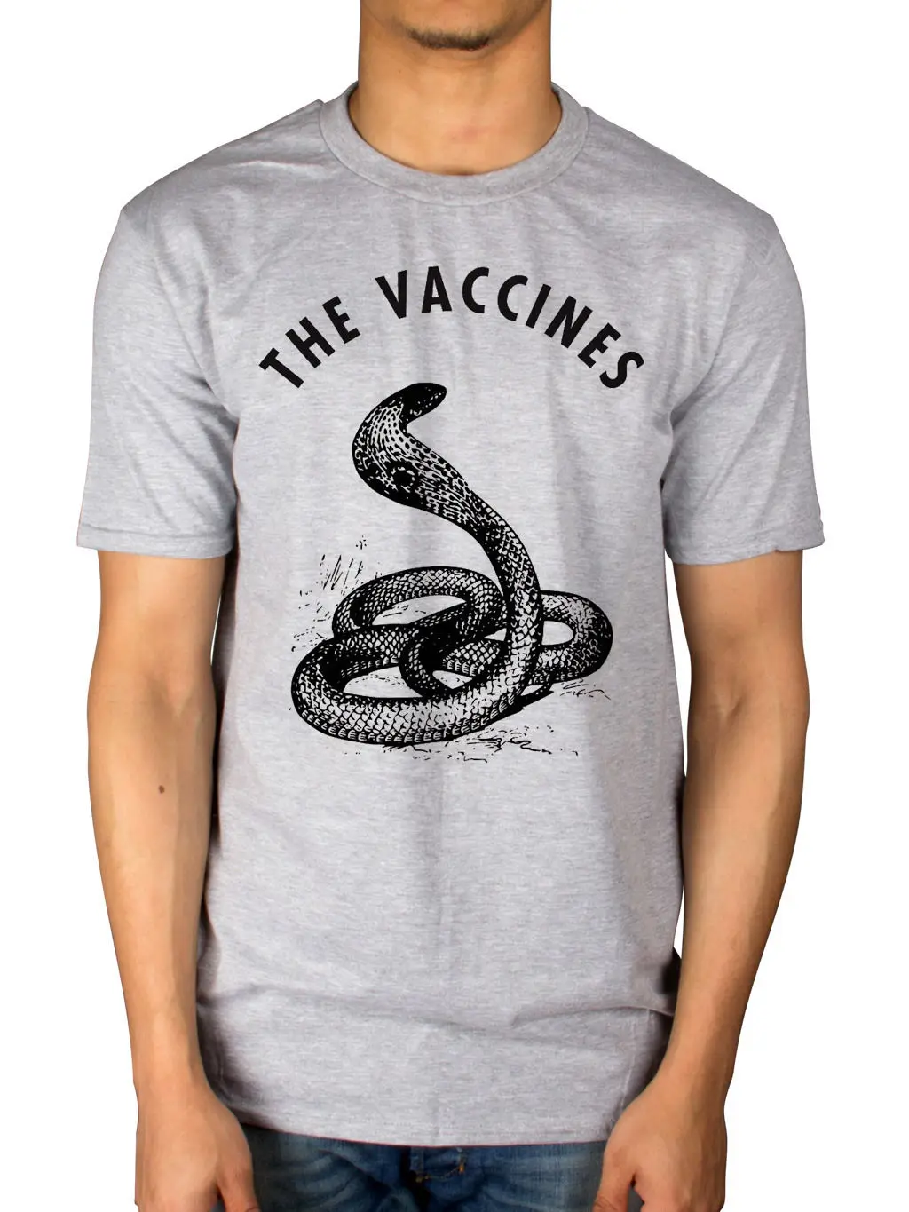Official The Vaccines Snake T-Shirt English Graffiti Come Of Age Melody Calling Tshirt O-Neck Personality Fashion Men T-Shirts | Мужская