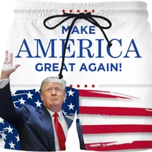 YX Girl новые модные мужские повседневные шорты с 3d принтом Make America Great agne Trump, мужские летние крутые брюки, Прямая поставка
