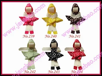 

free shipping 160pcs character hair bows(people) style boutique hair bow girl bug bows