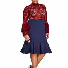 Новинка, весенне-летняя стильная винтажная юбка, высокая талия, рабочая одежда, женские юбки с оборками, плюс SizeXL-6XL, темно-синяя