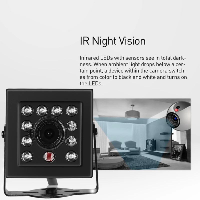 HD 1080P Тип мини IP Камера 10 светодиодный ИК Крытая 2.0MP CCTV ONVIF Ночное видение P2P