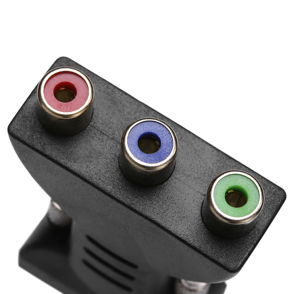 1 шт. RCA VGA коннектор конвертер 3 RGB видео Женский в HD 15 контактный стиль
