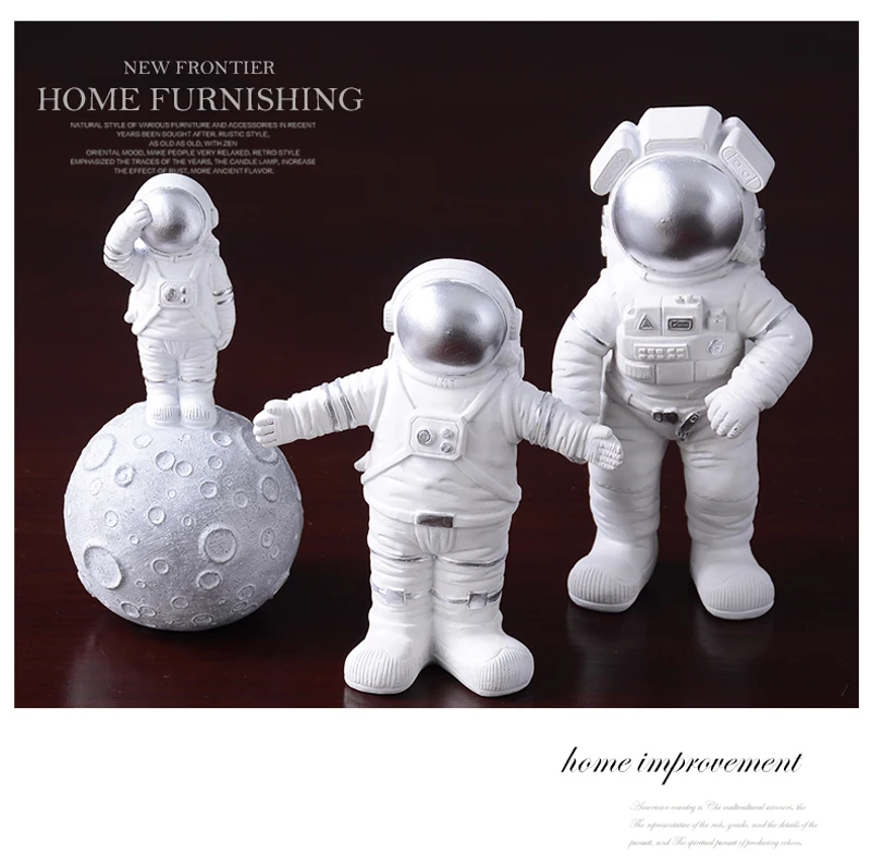 Europe style Cute Resin Astronaut Miniatures Figurine Craft Home Garden Decor wedding gifts fashion tabletop Furnishing articles