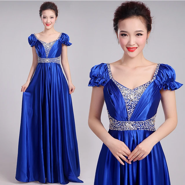Purple and Silver Satin Dresses