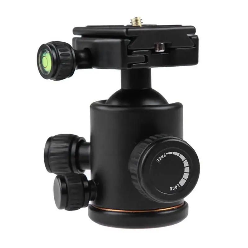 

360 Degree Fluid Rotation Camera Tripod Ball Head with Quick Release Plate Sports Action Camera Tripod Heads Parts high quility