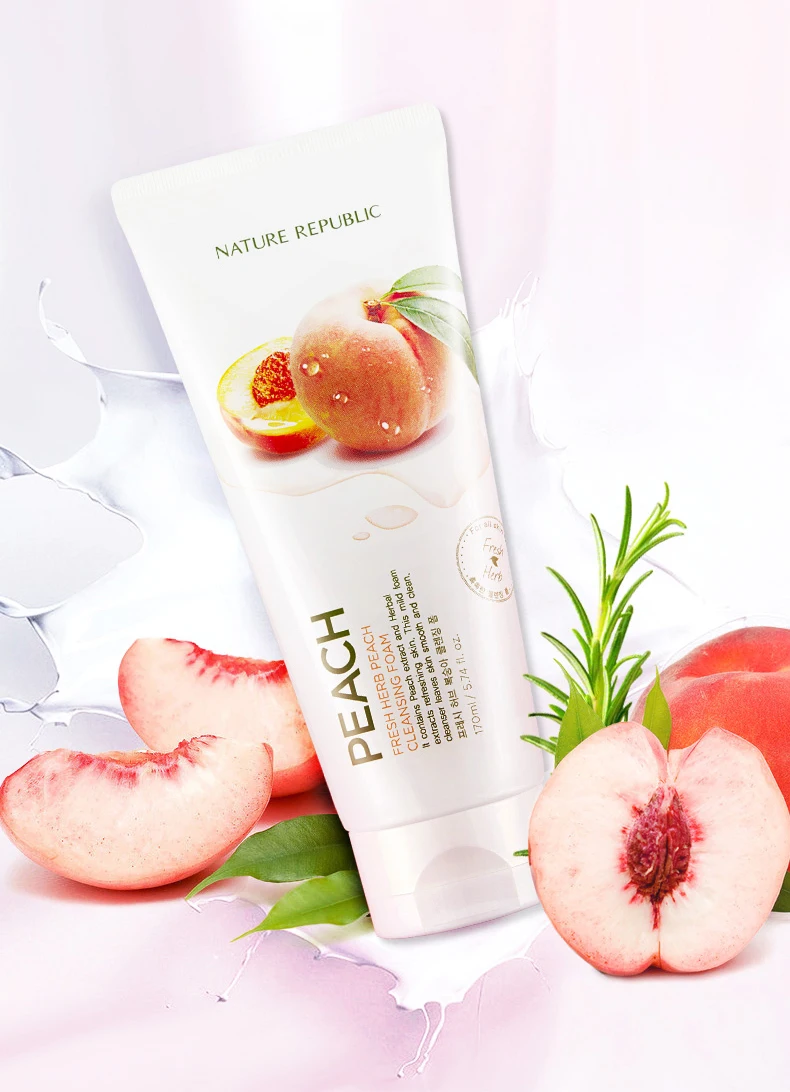 peach cleansing foam