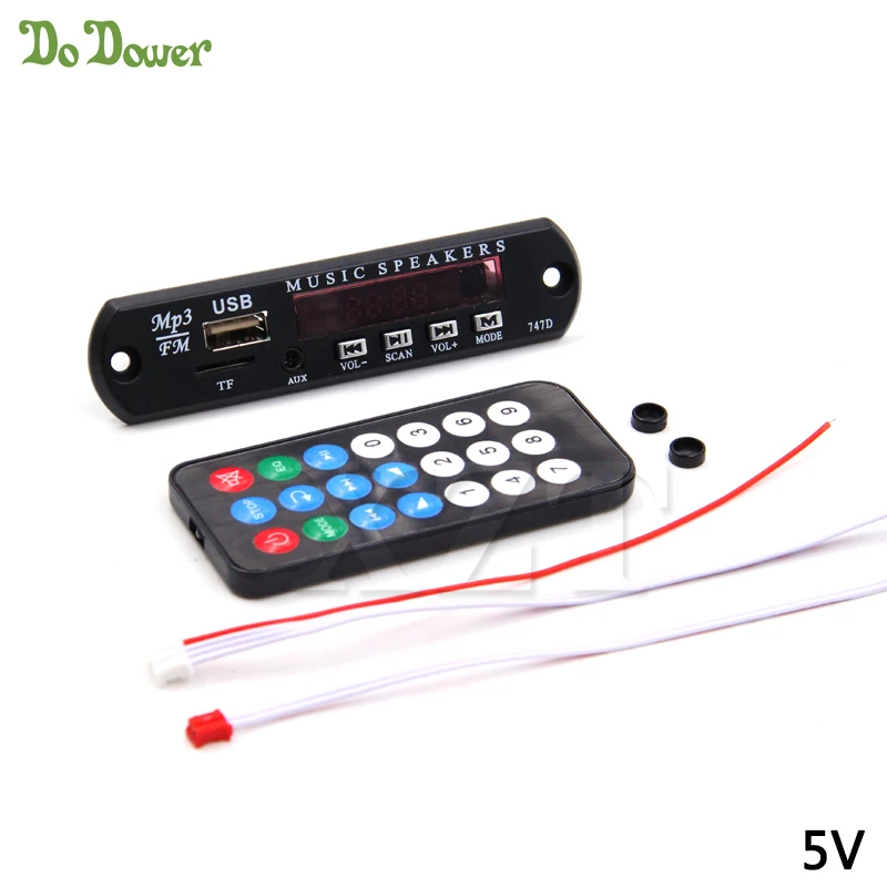 High Quality TF Radio MP3 Decoder Board 5V Audio Module for Car Remote Music Speaker DC 5V Micro USB Power Supply -