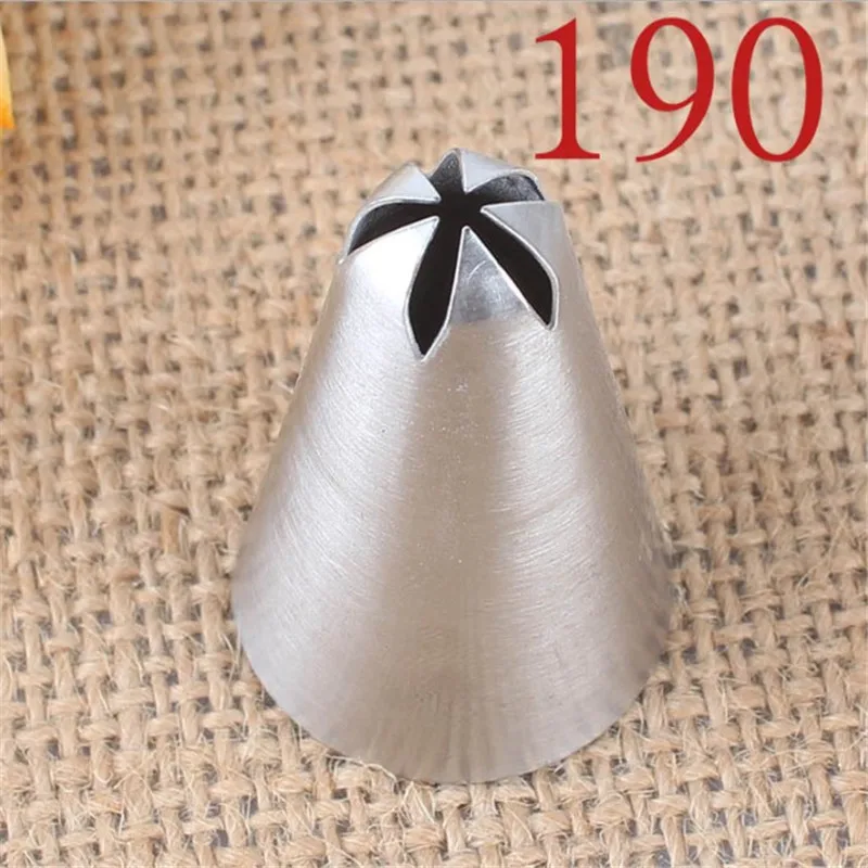

1 pc Stainless Steel Icing Piping Nozzles 190# Pastry Tips For Cake Cream Cupcake Decorating Tools DIY Fondant Baking Tool