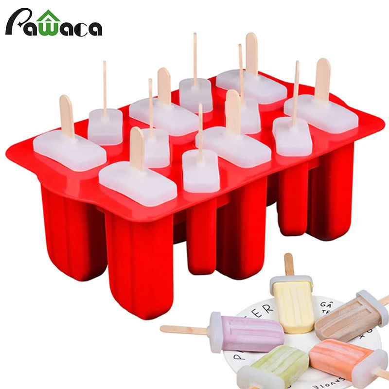 Buy 12/ 9 Cells Silicone Popsicle Mold Set Ice Lolly