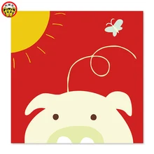 Картина по номерам художественная краска по номеру мышление поросенка под солнцем нарисованная на холсте цифровая краска ing известные краски ing Abstra